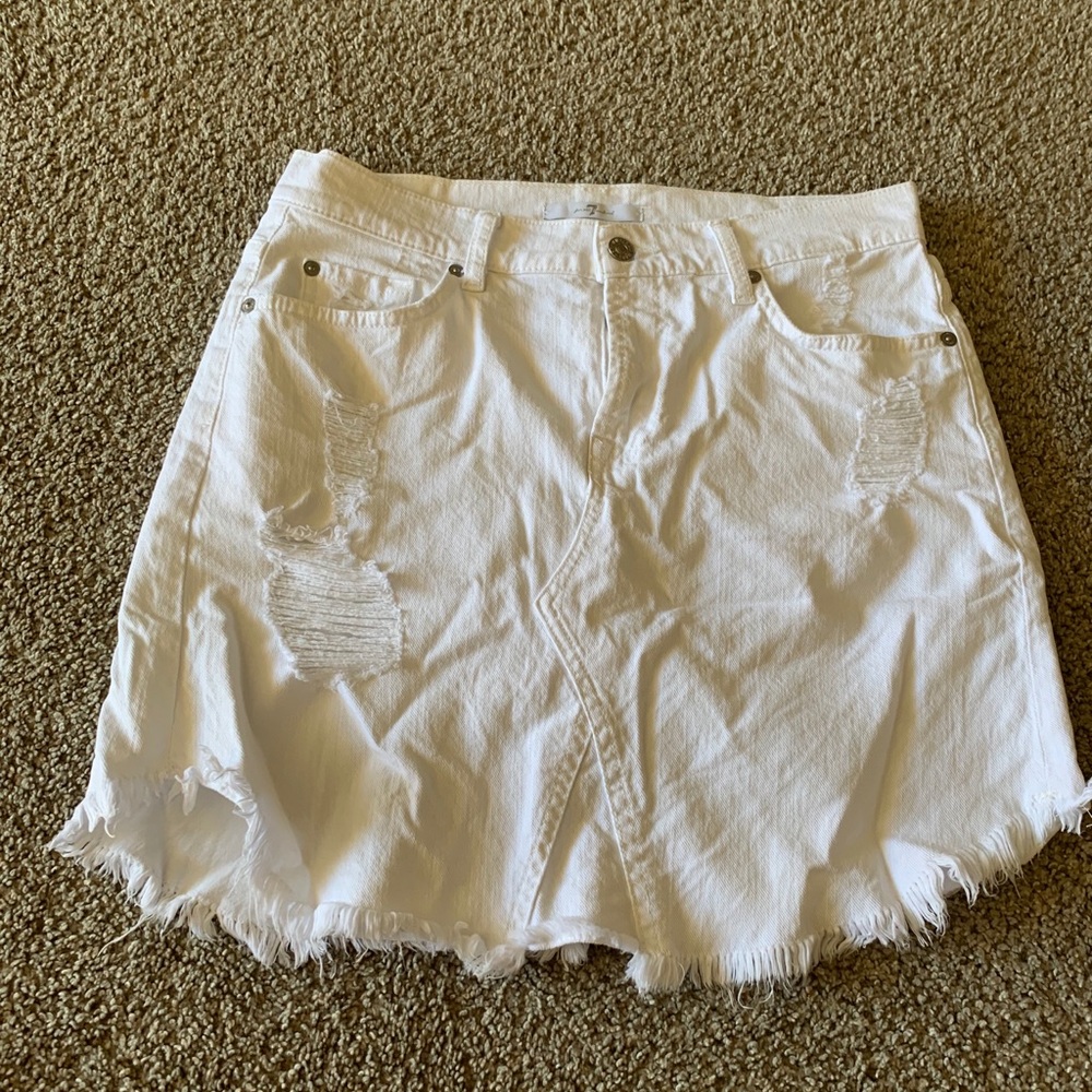 7 for all mankind white skirt